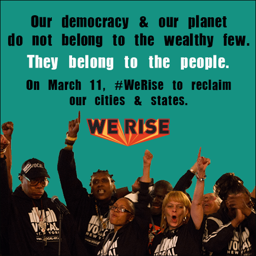 We Rise Day of Action graphic