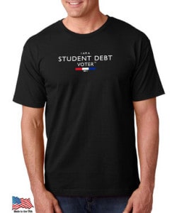 student loan voter t-shirt